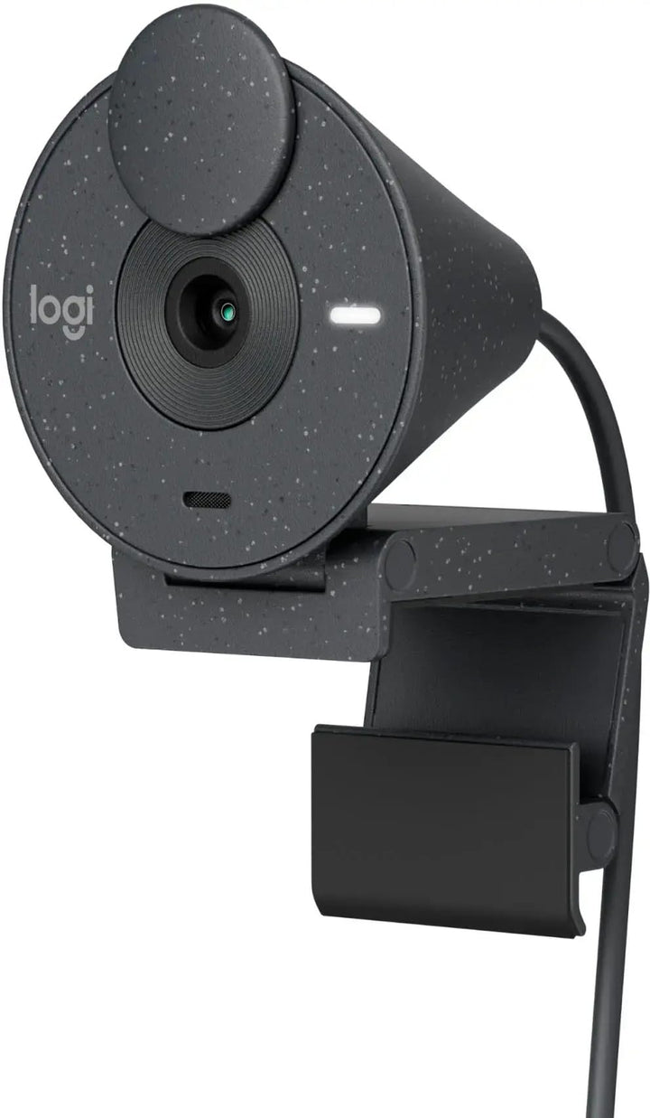 Logitech - Brio 300 USB-C-Webcam 1920 x 1080p mit Datenschutzverschluss, automatische Lichtkorrektur