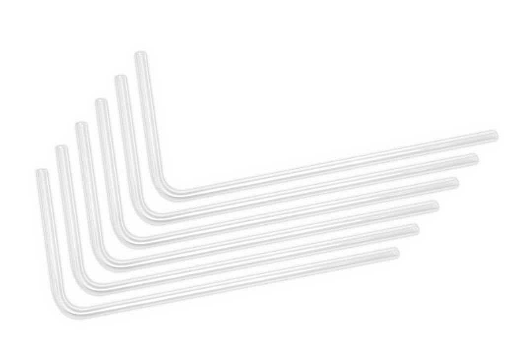 EKWB EK-Loop Hartrohr, 14 mm Aussendurchmesser, 90 °, Acryl, 0,8 m, 6 Stück
