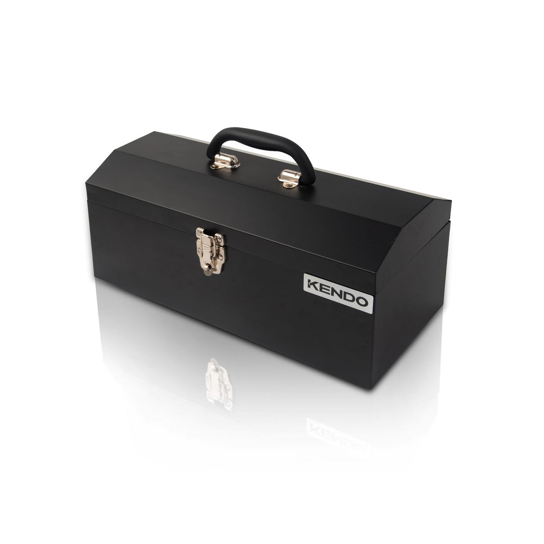 KENDO Werkzeugkasten leer - Masse: L41 x B18 x H19,5 cm - Werkzeugkiste Metall - Freitragende Werkze