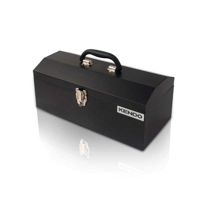KENDO Werkzeugkasten leer - Masse: L41 x B18 x H19,5 cm - Werkzeugkiste Metall - Freitragende Werkze