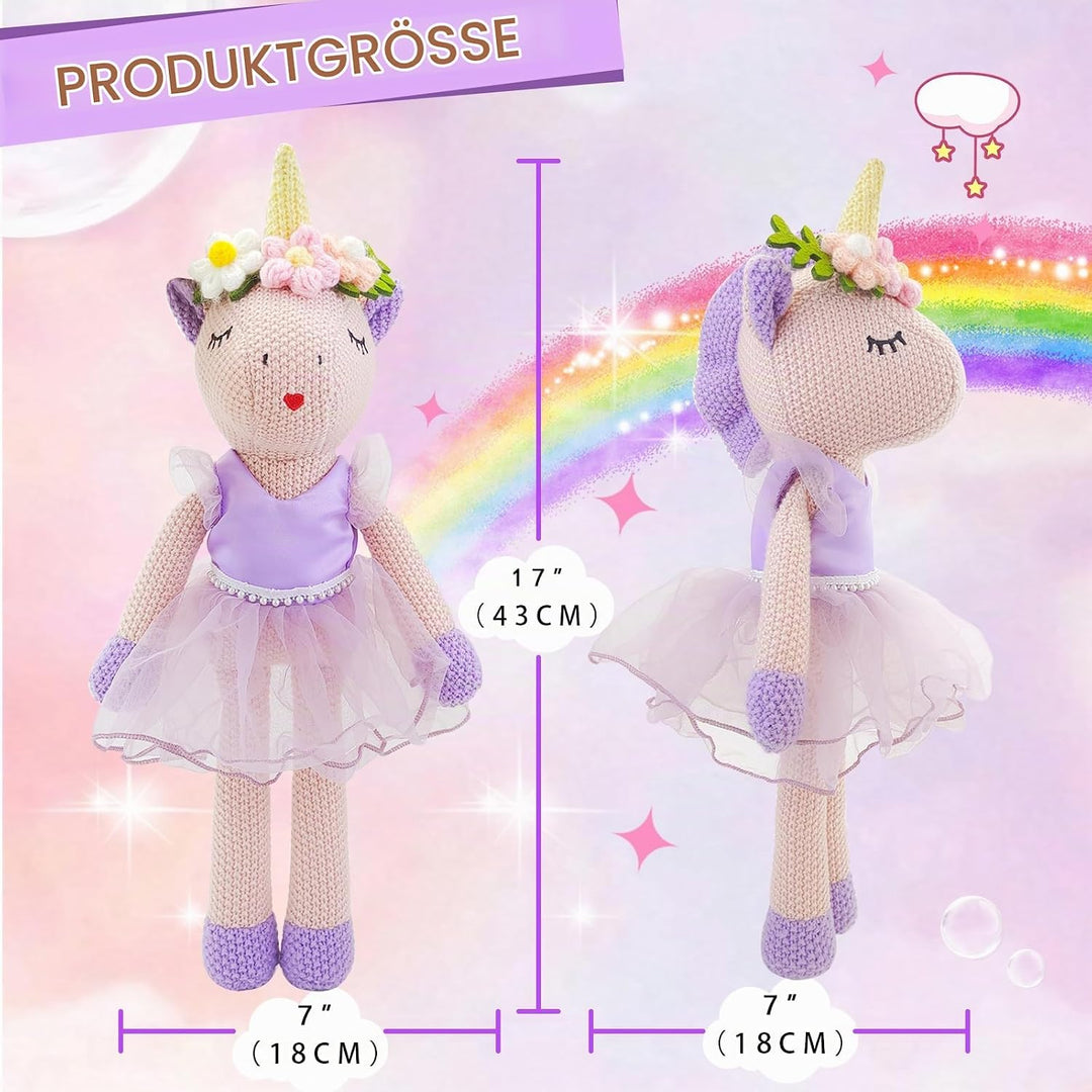 JUSTQUNSEEN Das Einhorn ist gefüllt mit kuschelpuppen und Flauschigen ballettpuppen und einhörnern f