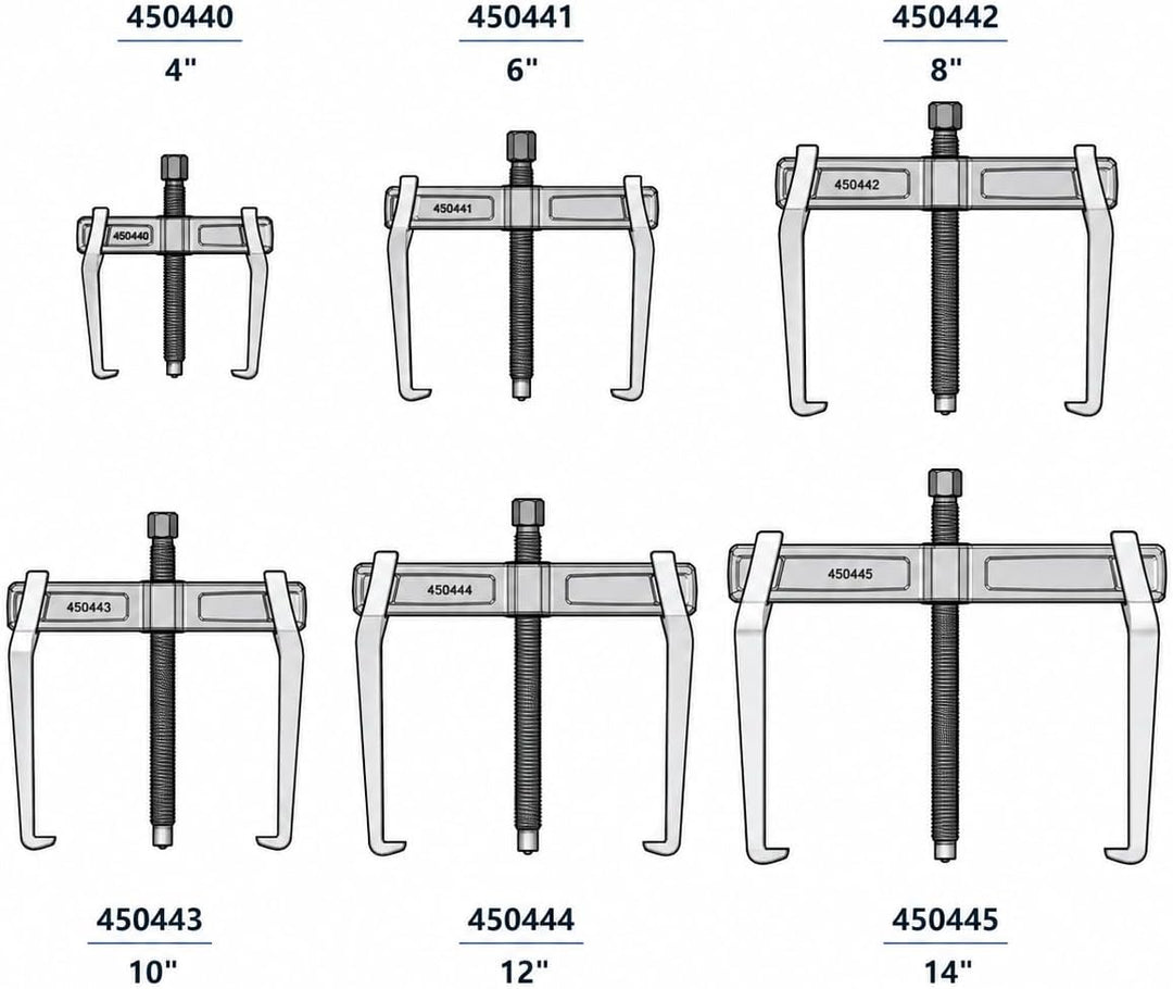 KATSU Tools 2-Arm Abzieher 12", CR-V, Verstellbar, Abzieher für Lager, Zahnräder, Riemenscheiben 30,