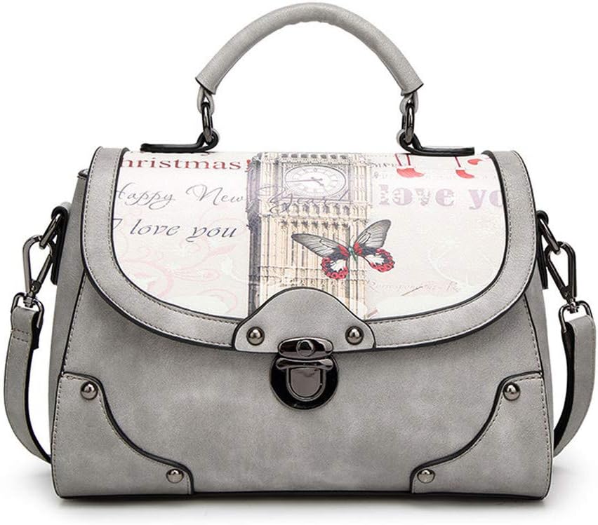 BUKESIYI Damen Tasche Umhängetasche Handtasche Frauen Klein Schultertasche Weekender Lack PU Leder C