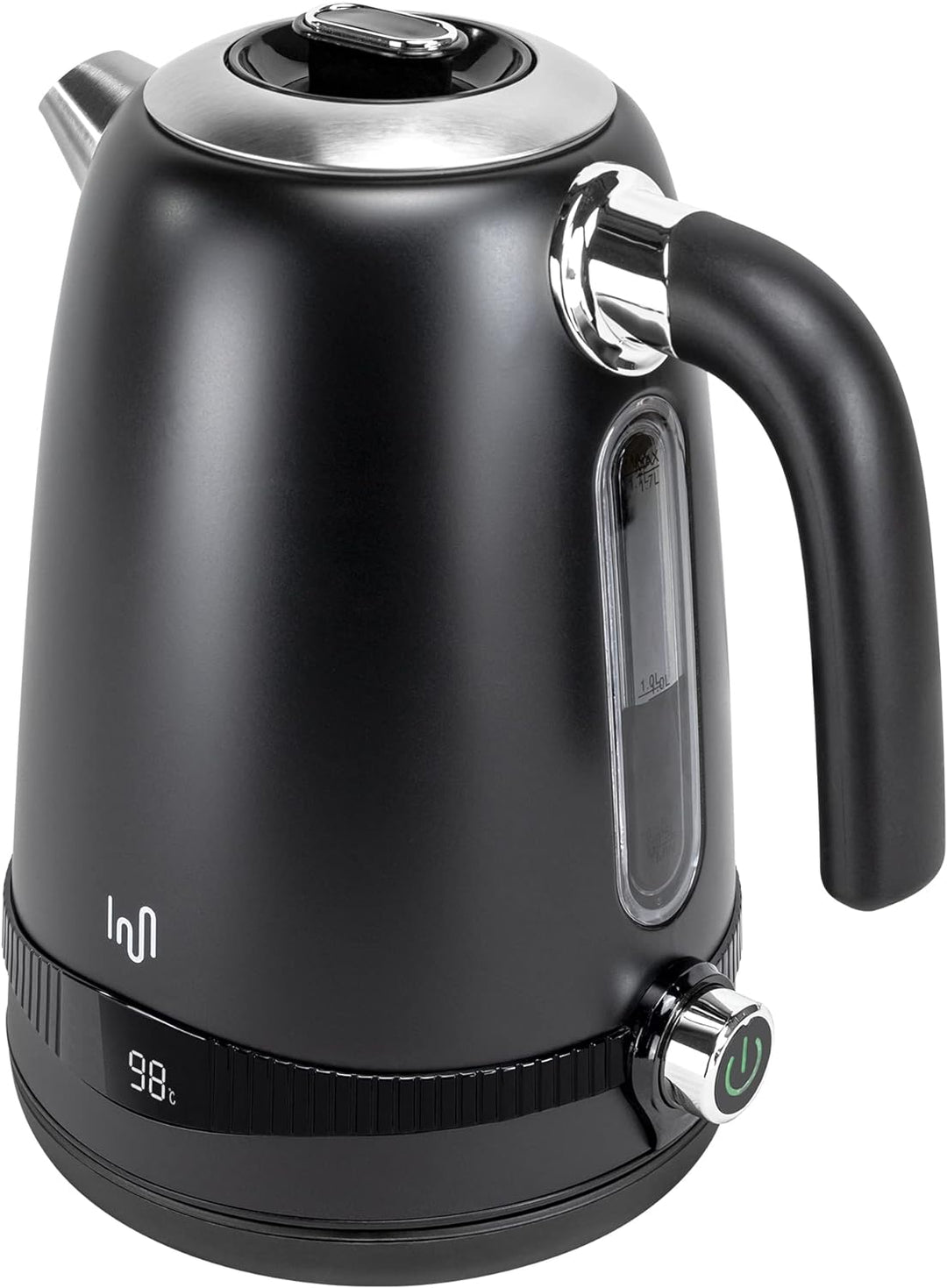 Impolio Retro Wasserkocher 1,7 L, LCD Display und Temperaturauswahl, TÜV Rheinland GS Zertifiziert,