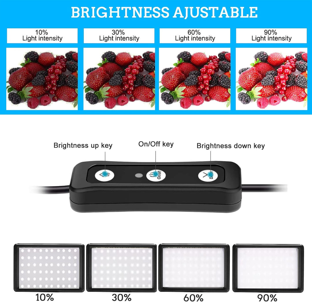 Ci-Fotto LED Video Licht 2-Pack die Fotografie, Dimmbare 5600K USB LED-Videoleuchte Ministativ und F