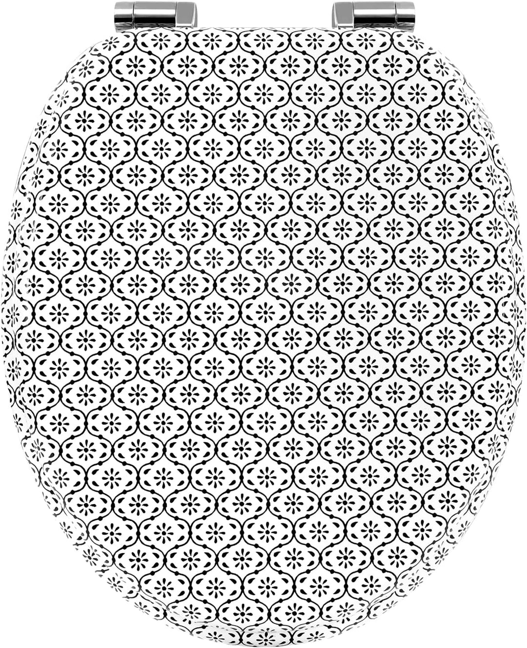 WOLTU Toilettendeckel mit Absenkautomatik Holz, Toilettensitz Klodeckel Klobrille WC Sitz O-Form mit