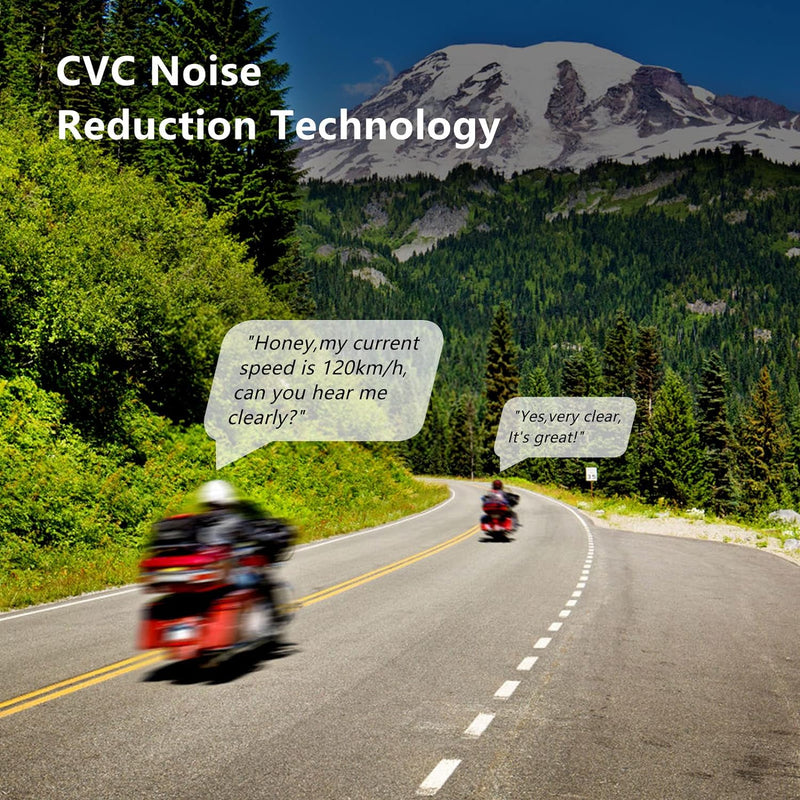 EJEAS V4 Plus Motorrad Gegensprechanlage, Motorradhelm Bluetooth 5.1 Headset mit FM und CVC Rauschun