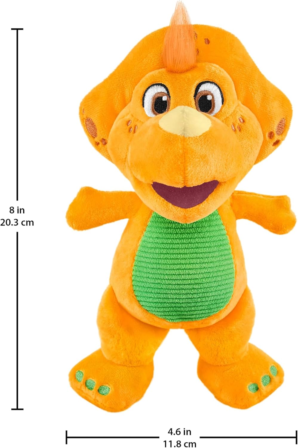 Fisher-Price Barneys Welt Spielzeug für Kleinkinder Plüsch-Dinosaurier Billy ca. 16,5 cm Figur für K