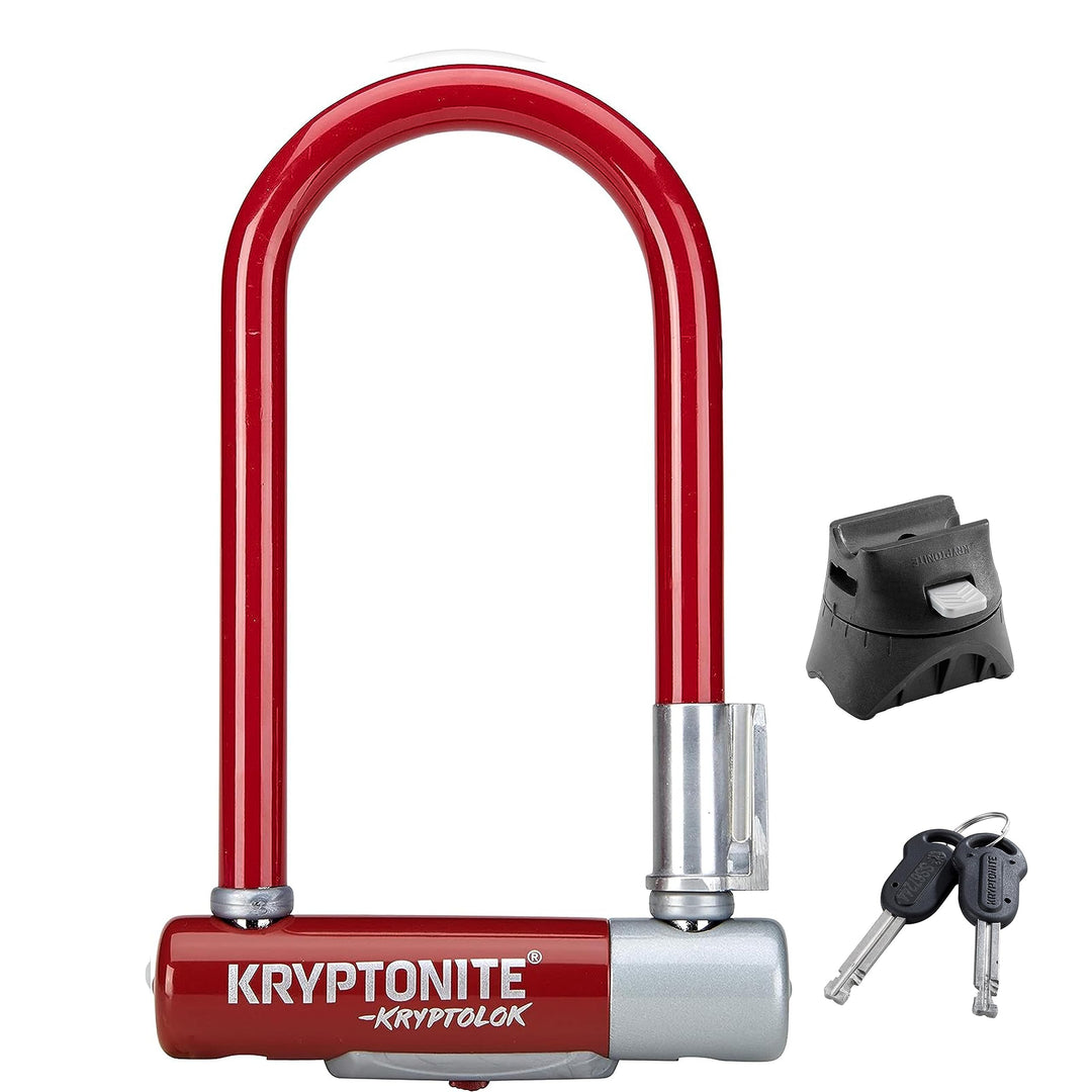 Kryptonite Kryptolok Mini-7 12,7 mm U-Lock Fahrradschloss mit FlexFrame-U Halterung, Unisex-Erwachse