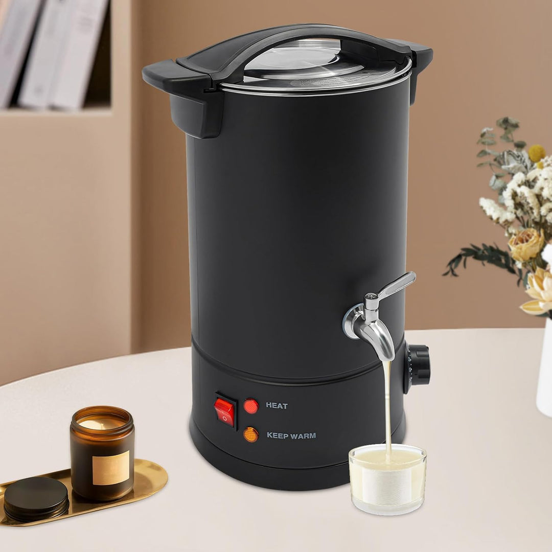 WINPANG Wachsschmelzer 10L 1800W Wachsschmelztopf für Kerzenherstellung, | 30–110°C Antihaft Elektri