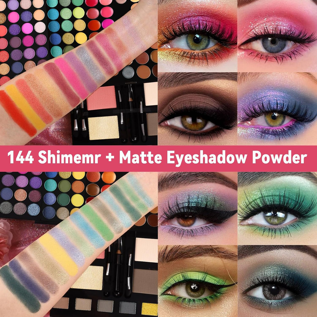 Professional Schminkkoffer Damen Mädchen,Makeup Set 190 Farben(Set B) 02, 02