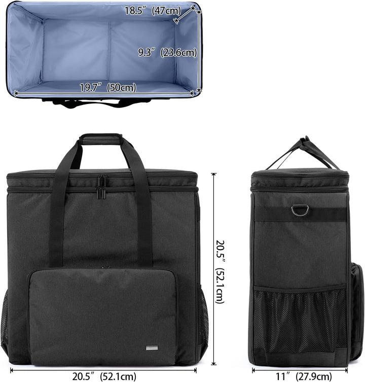 CURMIO Doppelschichte Tragetasche für PC Computer, Desktop-Computer-Reisetasche für PC-Gehäuse, Tast
