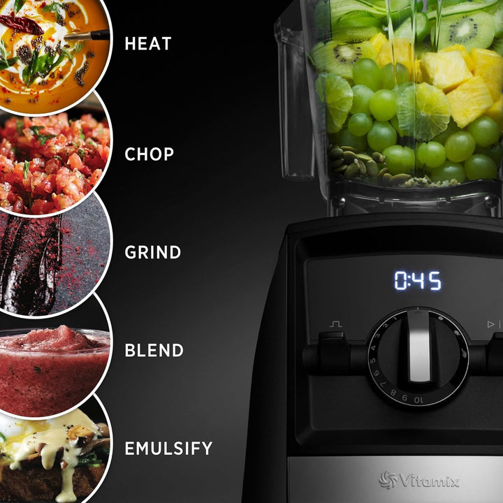 Vitamix A2500 Ascent Series Smart Blender, Profi-Qualität, 1,8 l, flacher Behälter, Schiefer Slate M