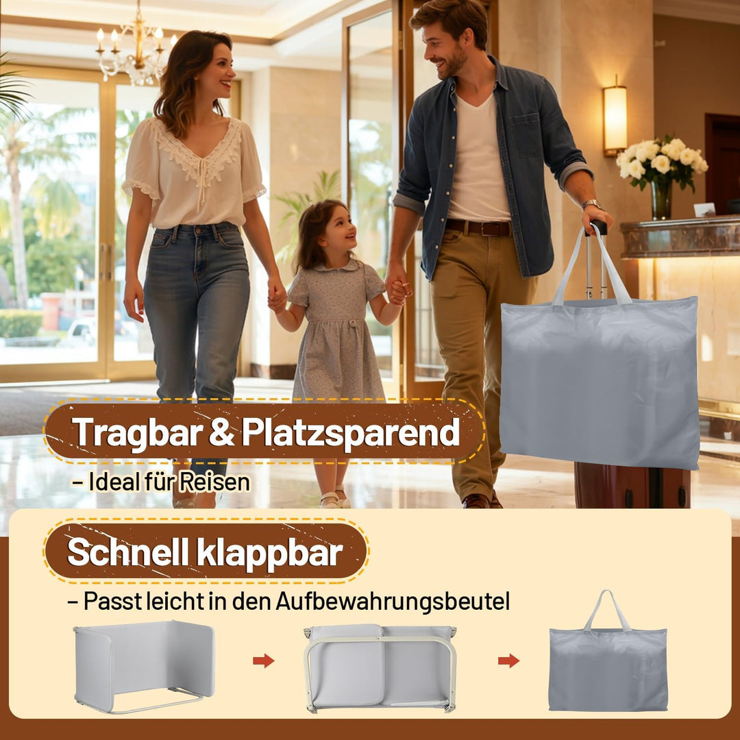 Rausfallschutz Bett Kinder, klappbares Bettgitter höhenverstellbar | 150cm Bettgitter für Kinderbett