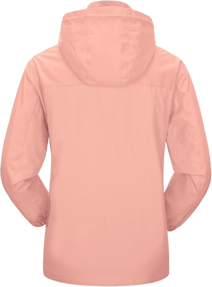 Damen Wanderjacke Outdoor Jacke Leichte Übergangsjacke Winddichte Jacke Wasserdicht Regenjacke Atmun