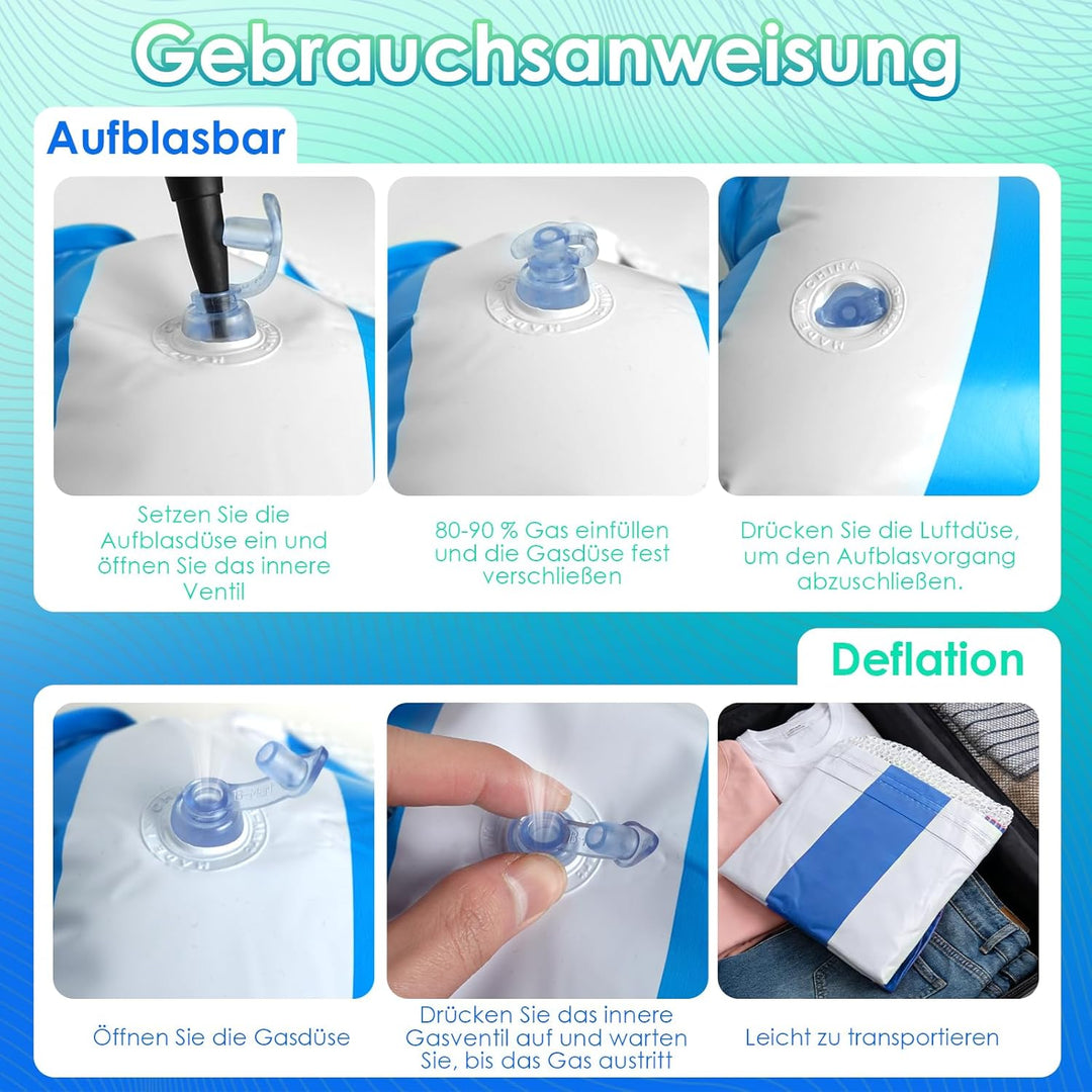 2 Stück Luftmatratze Pool, 4-in-1 Wasserhängematte mit Rückenlehne und Armlehnen, Schwimmsitz, Pools