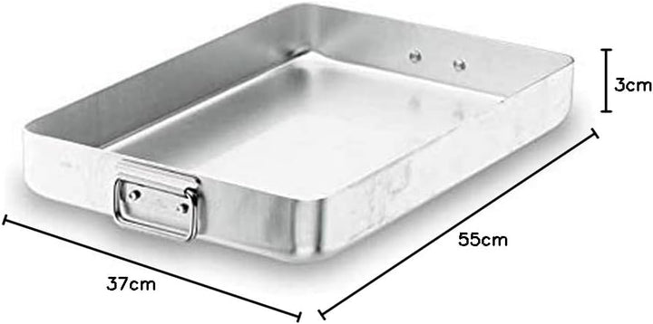 Lacor 20555A Bratpfanne mit Abfallen Griffen 55 cm