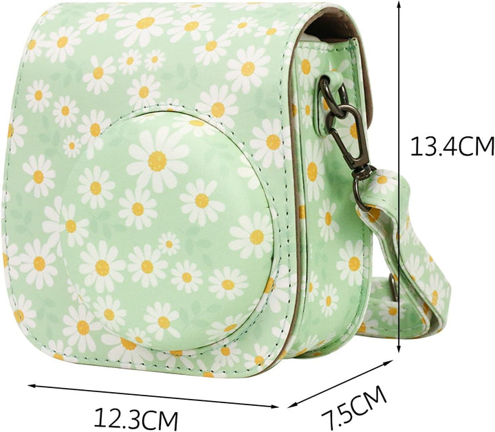Schutzhülle kompatibel mit Fujiilm Mini 12 11 9 8 8+ Sofortbildkamera, Kameratasche aus PU-Leder mit