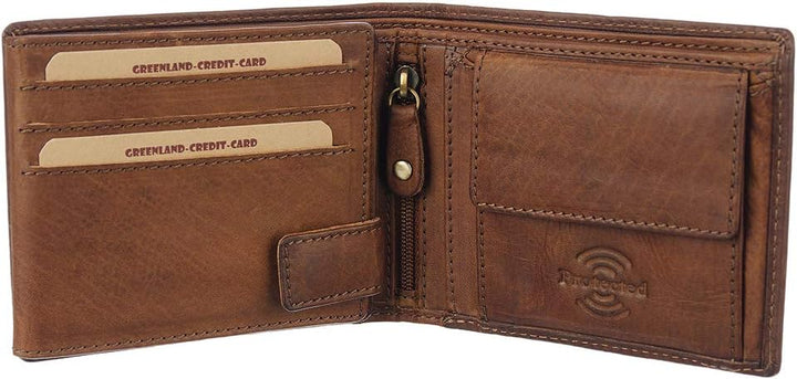 Greenland Nature Soft & Safe Geldbörse RFID Leder 12 cm