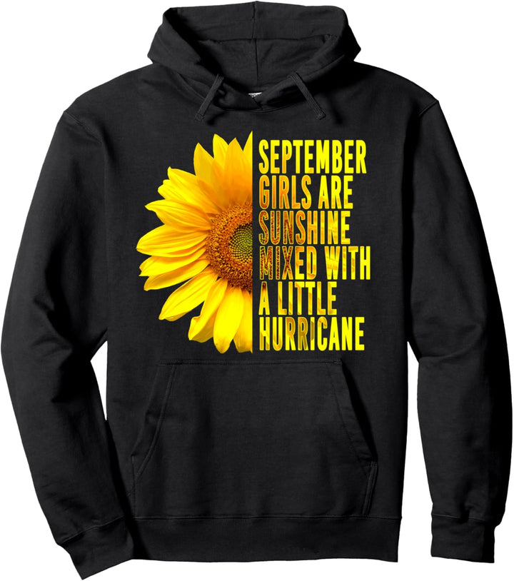 September Birthday Women Sunflower Sunshine Christmas Pullover Hoodie
