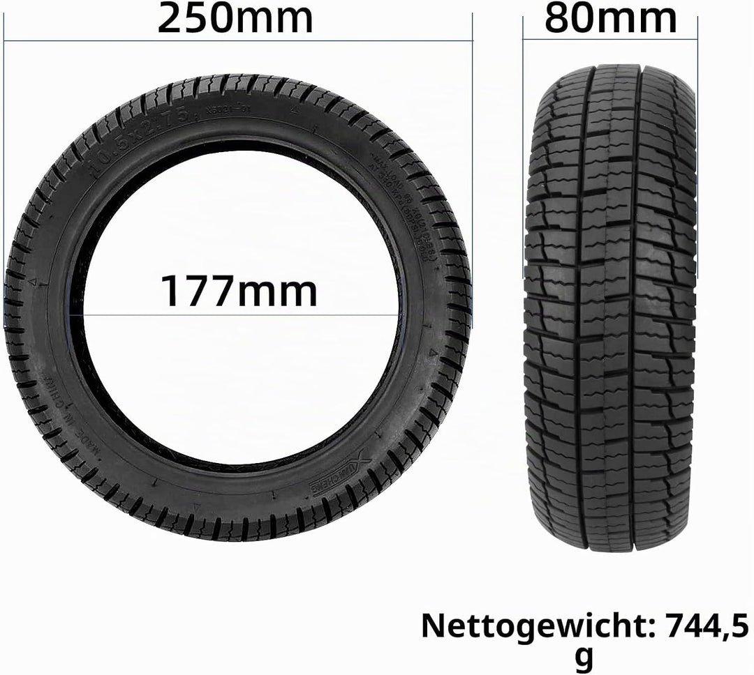 10.5 * 2.75 Tubeless-Reifen für Segway Ninebot P65 P100 P100su Elektroroller 10-Zoll Ersatzreifen Sc