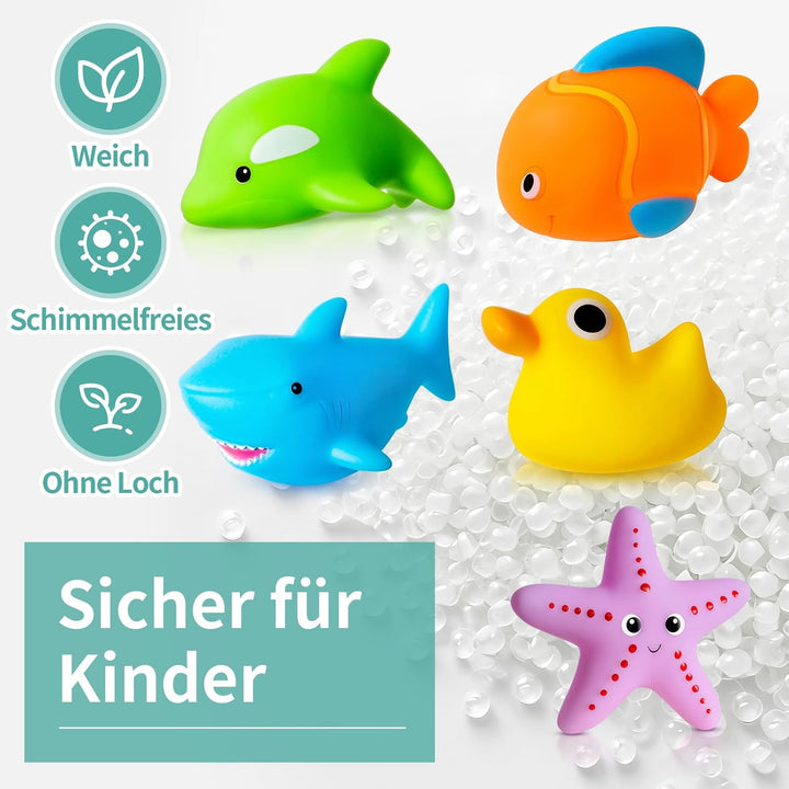 Ohne Loch - Badespielzeug Baby ab 1 2 3 4 Jahr, Wasserspielzeug Kinder Badewannenspielzeug Pool Spie