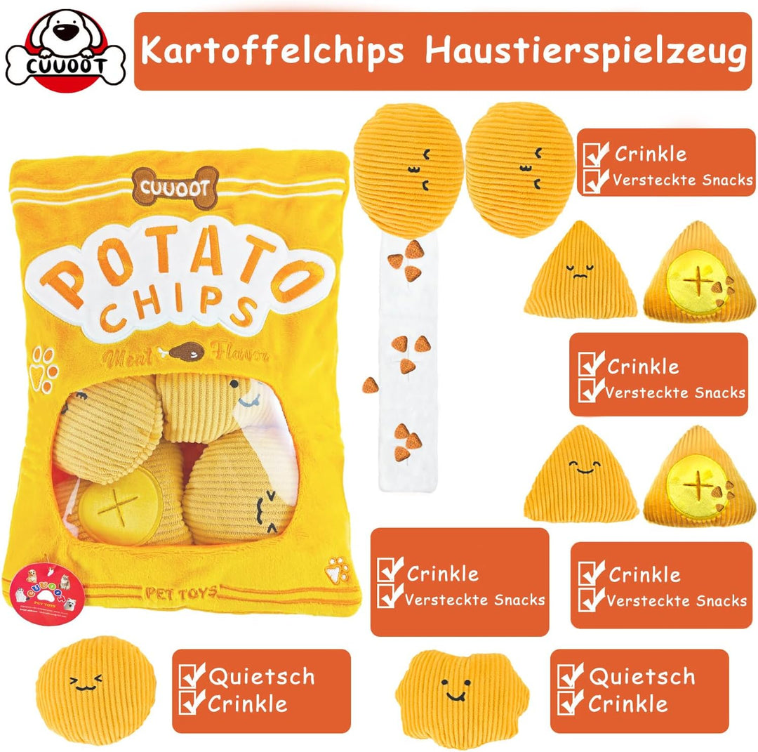 Hundespielzeug Kleine Hunde,Crinkly Squeaky Hundespielzeugs Interaktives Plüsch Hundespielzeug spiel