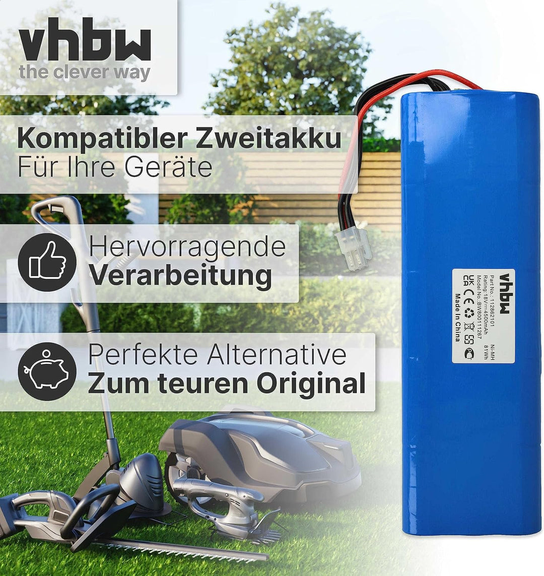 vhbw Akku kompatibel mit Husqvarna Automower 210AC, 210C, 220AC, 230ACX, 260ACX, G2 (2004-2006), SH,