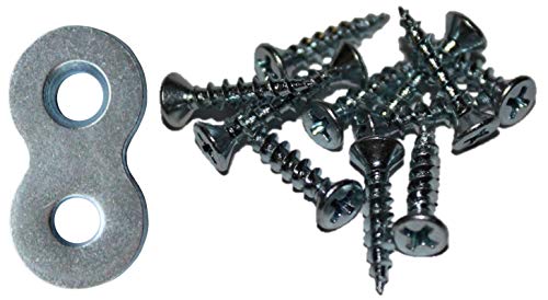 20er-Pack mit Schrauben – robuster Tischverbinder oder Schreibtisch-Befestigungsclip – 12 Gauge Stah