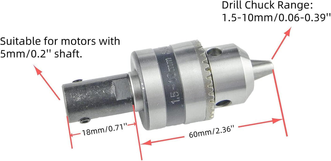 CHANCS Mini-Elektromotor 775 DC Motor 12V/24V mit B10 Bohrfutter und Sitzhalterung Mini-Tischsäge zu