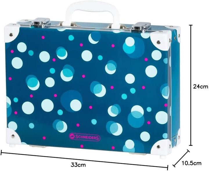 Schneiders 49522-064 - Kinderkoffer Polkadot, ca. 24 x 33 x 10,5 cm, mit Tragegriff und 2 Metallvers