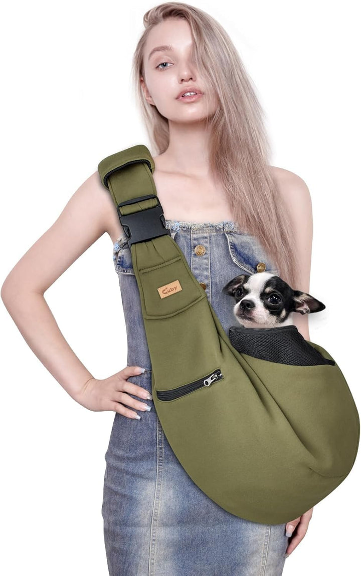 CUBY Hundetragetasche, Sommer Tragetücher Hunde, freihändiges atmungsaktives Mesh verstellbar für kl