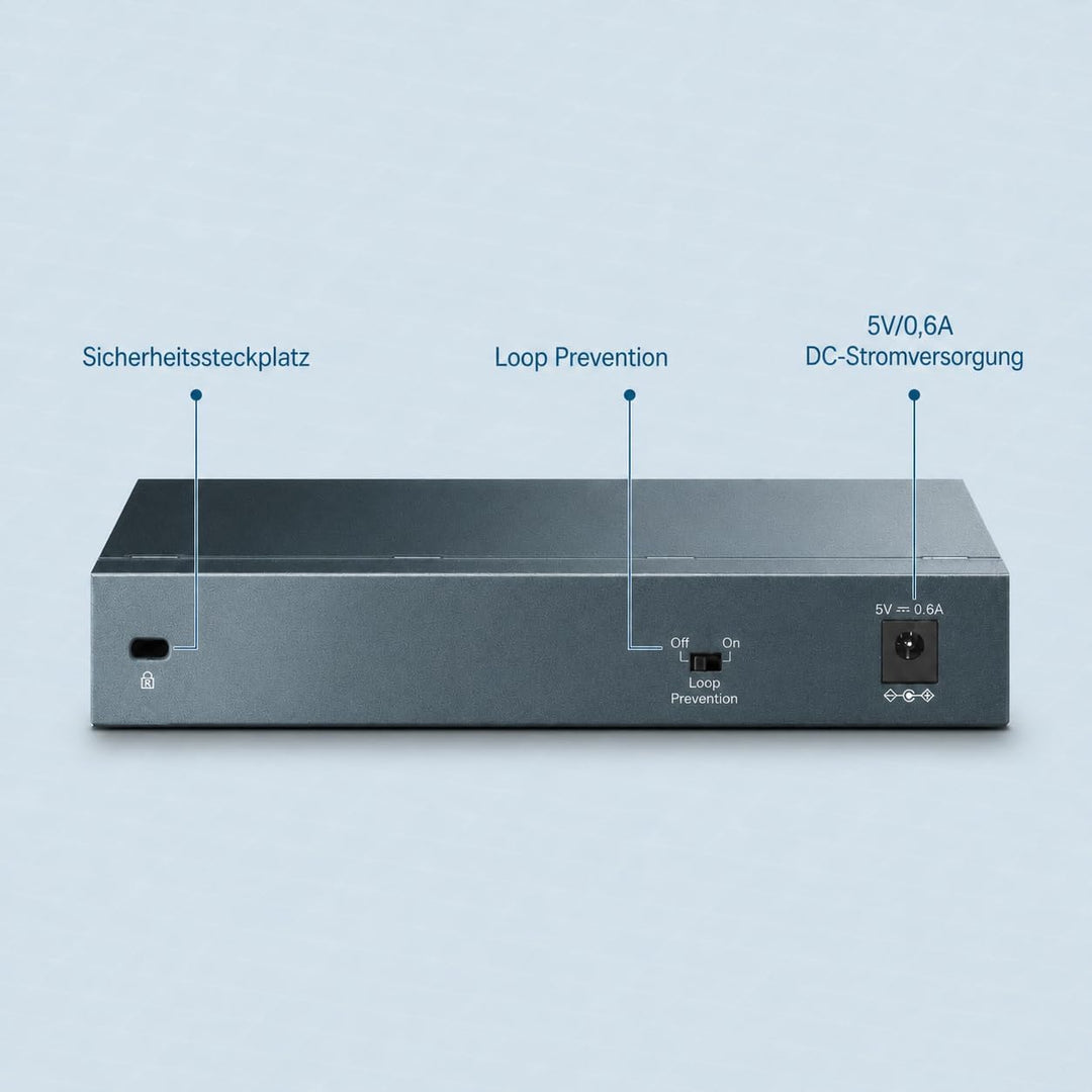 TP-Link TL-SG108 8-Port Gigabit Netzwerk Switch (Plug-and-Play, 8* RJ-45 LAN Ports, Metallgehäuse, I