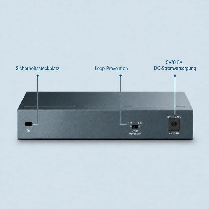 TP-Link TL-SG108 8-Port Gigabit Netzwerk Switch (Plug-and-Play, 8* RJ-45 LAN Ports, Metallgehäuse, I