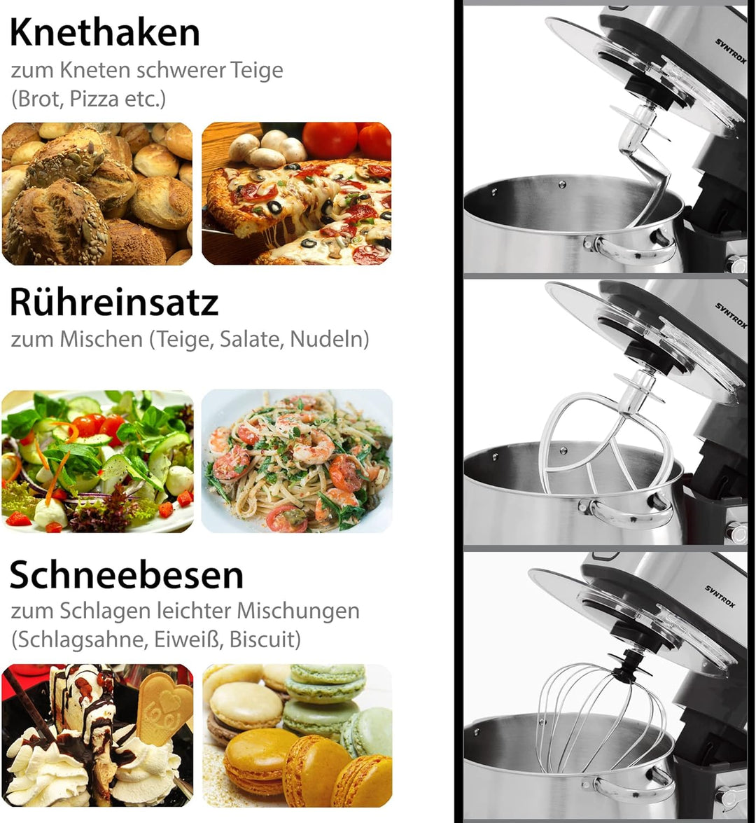 Küchenmaschine Paris Edelstahl 12 Liter Küchengerät & Fleischwolf