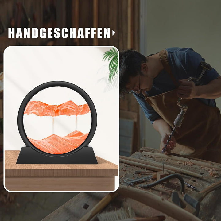 Wai Danie Sandbilder zum Drehen 3D Sandscape - die Sandkunst in Tiefsee Fliessende Sandmalerei Sandb