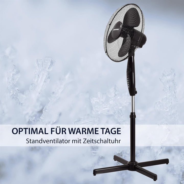 Syntrox Ventilator mit Oszillation Glittera | Standventilator | Bodenventilator, Grosser Schwenkbere