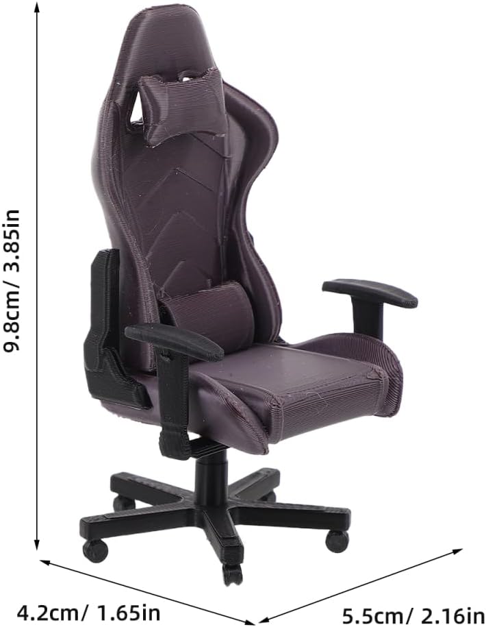 TOYANDONA Puppenhaus Möbel für Bürodekoration und Sammler Detaillierte Miniatur Büro Stuhl für Gamer