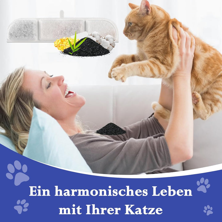 Herboom 28 Stück Katzenbrunnen Filter für downypaws 2.5L Trinkbrunnen, Katzentrinkbrunnen Filter mit
