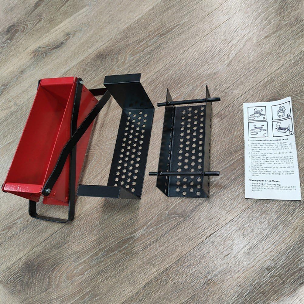 Kleine Altpapierpresse, Abfallzeitung, Ziegelpresse, Büro, Haushalt, Aktenvernichter Rot, Rot