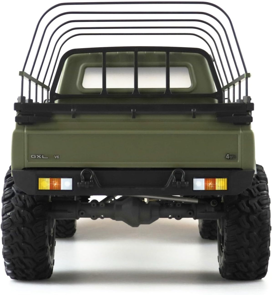 Amewi 22474 RC Scale Crawler AMXRock RCX8BS Pick-Up 1:8, RTR Militär grün, Mattgrün
