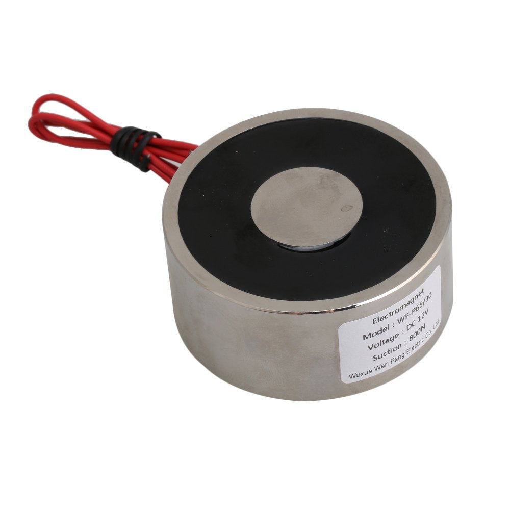 BQLZR Silver Holding Electromagnet DC 12V 80Kg 65 x 30mm Simple Control