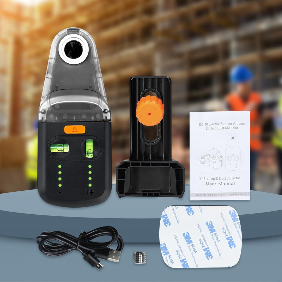 Elektrischer Bohrstaubabsauger Laser 3-in-1 5KG Tragfähigkeit Wandmontage Laser-Wasserwaagenhalter 2