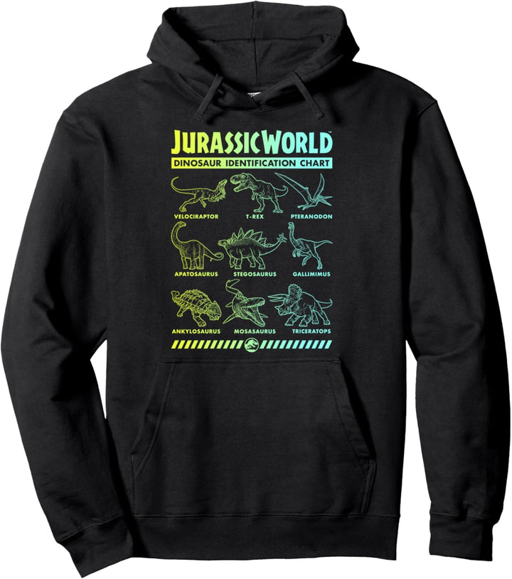 Jurassic World Two Dino Gradient ID Chart C1 Pullover Hoodie