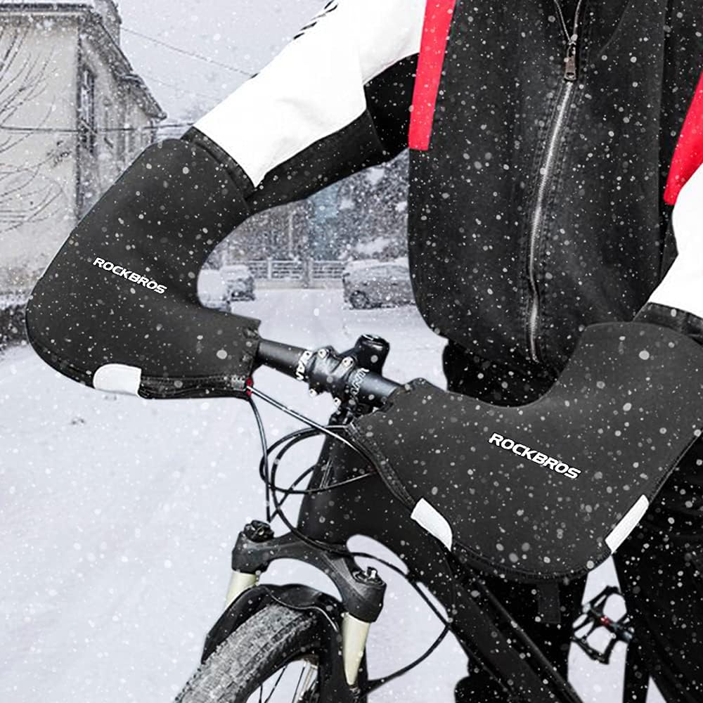 doorslay Winter Fahrrad Lenker Warme Handschuhe Winddicht Fahrrad Fäustlinge Kaltes Wetter Pendeln N