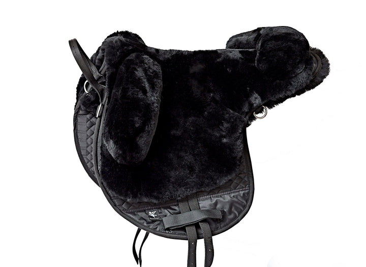 Engel Reitsport Lammfell Fellsattel R1 Pony Lammfell schwarz, Lammfell schwarz