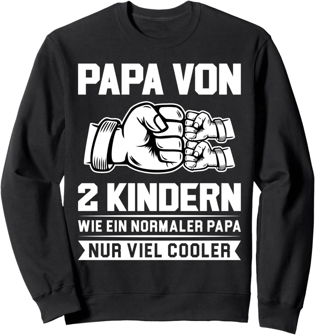 Papa von 2 Kindern Papa 2 Kinder Sweatshirt