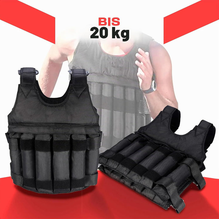 Gewichtsweste 1-50 Kg, Gewichtsbeutel individuell änderbar, hochwertiges Nylon, reissfest und wasser