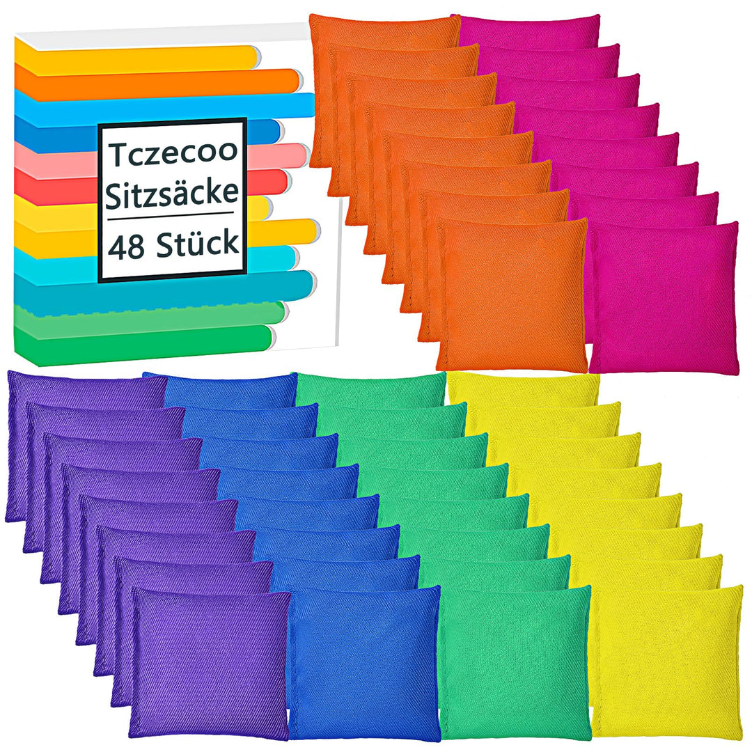 48 Stück Sandsäckchen, Cornhole Säckchen, Nylon Sitzsäcke, Werfen Spiel Für Kinder, Outdoor Spiele,