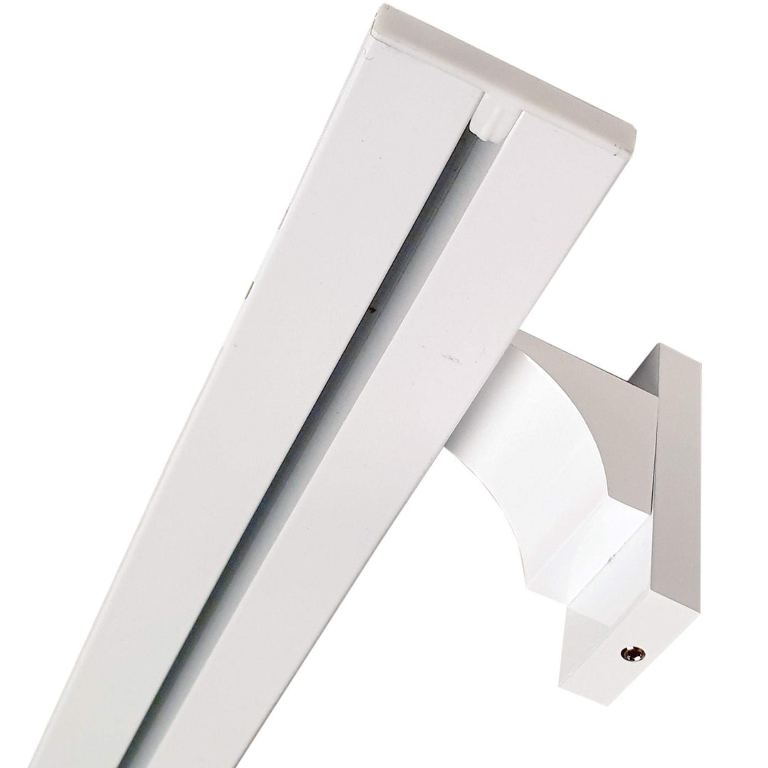 Vorhangschiene "weiss" aus Aluminium, alle Längen bis 480cm möglich, Flache Gardinenschiene (7mm), 1